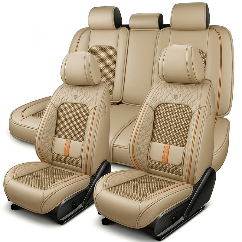 Leather Car Seat Covers Full Set Universal - สำหรับ peugeot 206 w205 honda jade