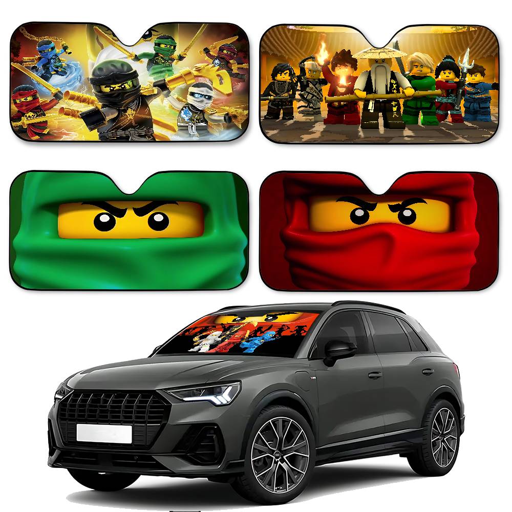 Car Care - ม่านบังแดดหน้ารถลายการ์ตูนน่ารักสไตล์อินจักโก้ ทันสมัยและมีสไตล์, ผ้าคลุมกระจกหน้ารถ, ม่านบังแดดรถยนต์, อุปกรณ์ป้องกันแสงแดดสำหรับรถยนต์