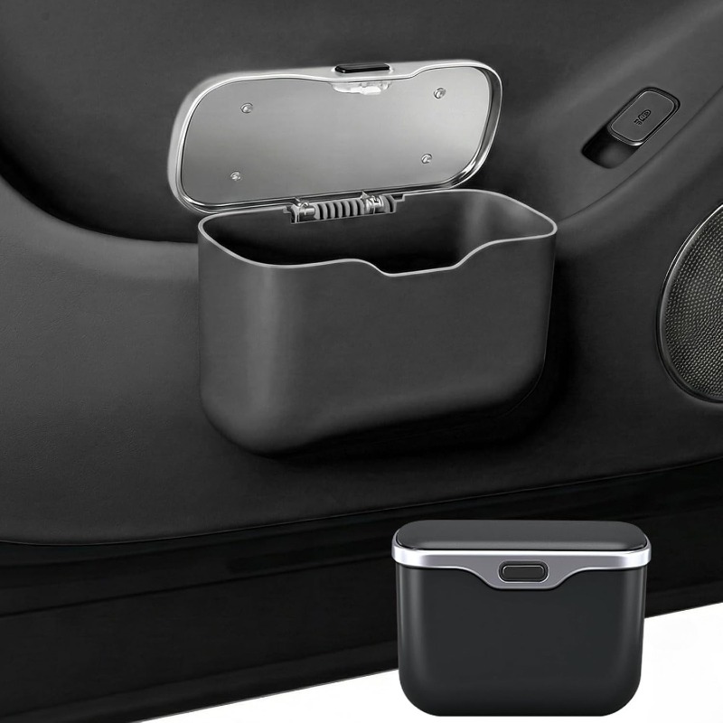 Waterproof Car Trash Can With Lid - ถังขยะในรถยนต์พร้อมฝาปิด ป้องกันการรั่วซึม ถังขยะแขวนในรถ กันน้ำ อเนกประสงค์ สำหรับ