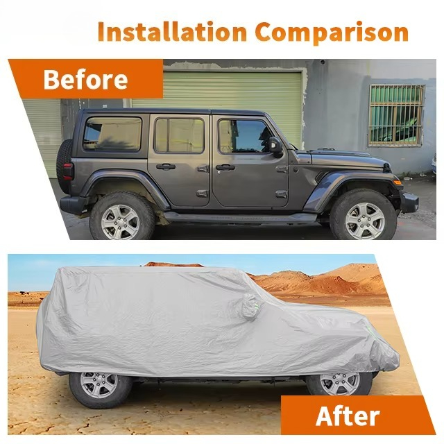 Car Accessories - ผ้าคลุมรถกันน้ำสำหรับใช้งานภายนอกอาคาร สำหรับรถ Jeep Wrangler JK JL