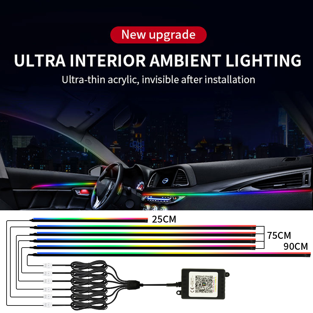 ชุดไฟตกแต่งภายในรถยนต์ Symphon - Led Ambient Interior Car Lights App Control บทวิจารณ์และราคา
