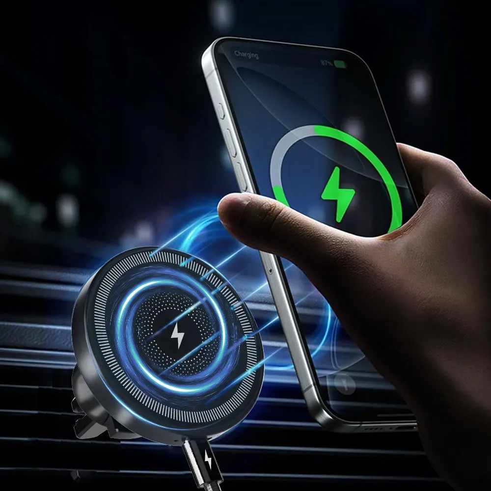 แท่นชาร์จไร้สายแม่เหล็กในรถยนต - Wireless Car Charger Mount Fast Charging บทวิจารณ์และราคา