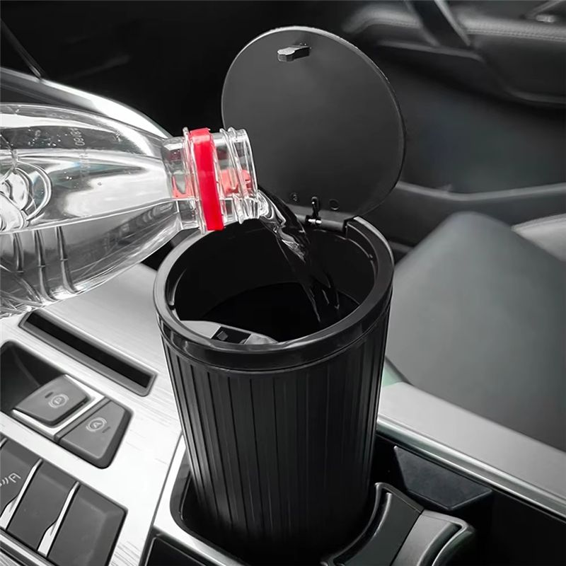 A60E-Press Type ถังขยะในรถยนต์ - Waterproof Car Trash Can With Lid บทวิจารณ์และราคา