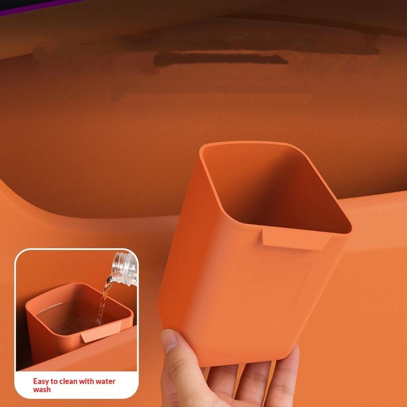 กล่องเก็บของซิลิโคนติดประตูรถย - Waterproof Car Trash Can With Lid บทวิจารณ์และราคา