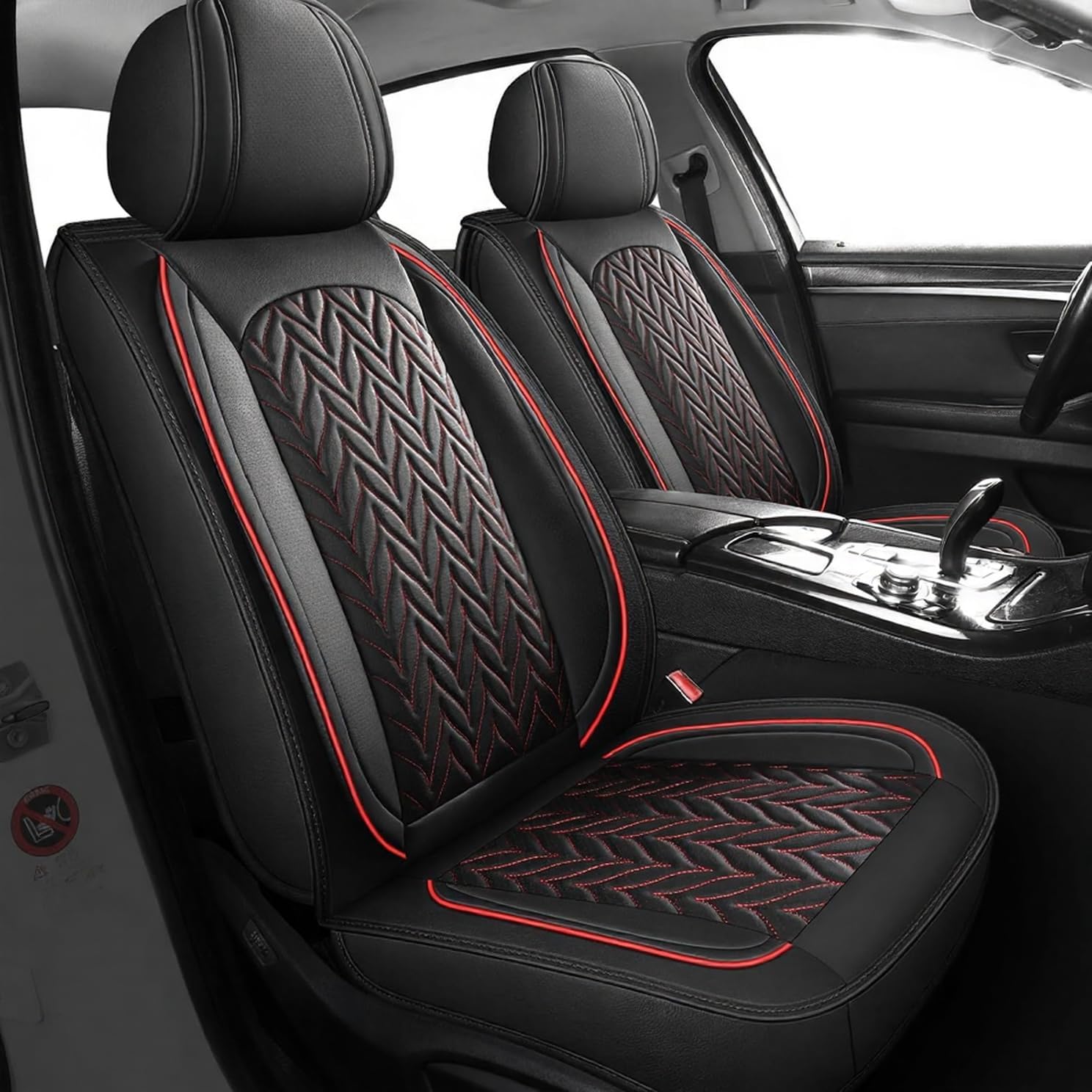 ชุดคลุมเบาะรถยนต์แบบสากล ครบชุ - Leather Car Seat Covers Full Set Universal บทวิจารณ์และราคา