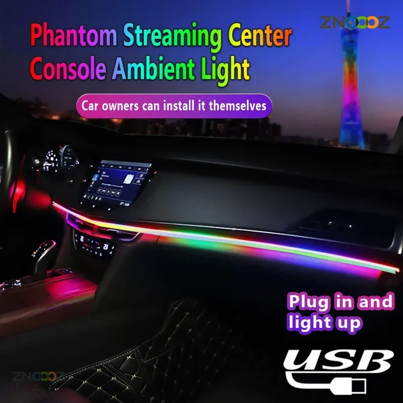 Znoooz ไฟ LED ภายในรถยนต์140ซม - Led Ambient Interior Car Lights App Control บทวิจารณ์และราคา