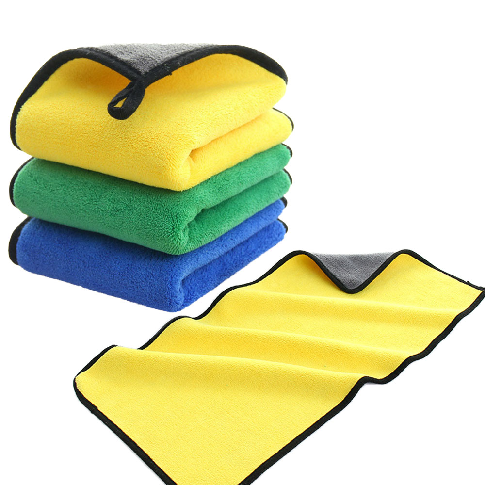 ผ้าเช็ดรถไมโครไฟเบอร์ ผ้าเนื้อ - Microfiber Car Drying Towel Super Absorbent บทวิจารณ์และราคา