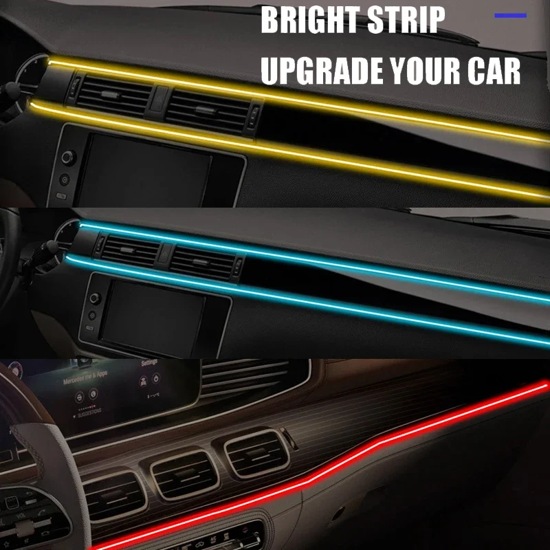 1/2/3/4/5M RGB ภายในรถ Ambient - Led Ambient Interior Car Lights App Control บทวิจารณ์และราคา