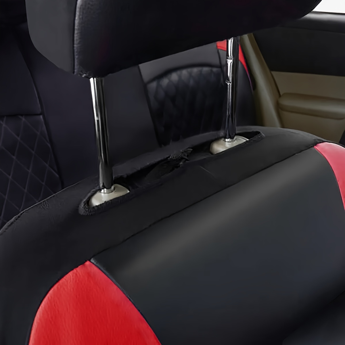 ผ้าคลุมเบาะรถยนต์ใหม่ ลายเพชรเ - Leather Car Seat Covers Full Set Universal บทวิจารณ์และราคา