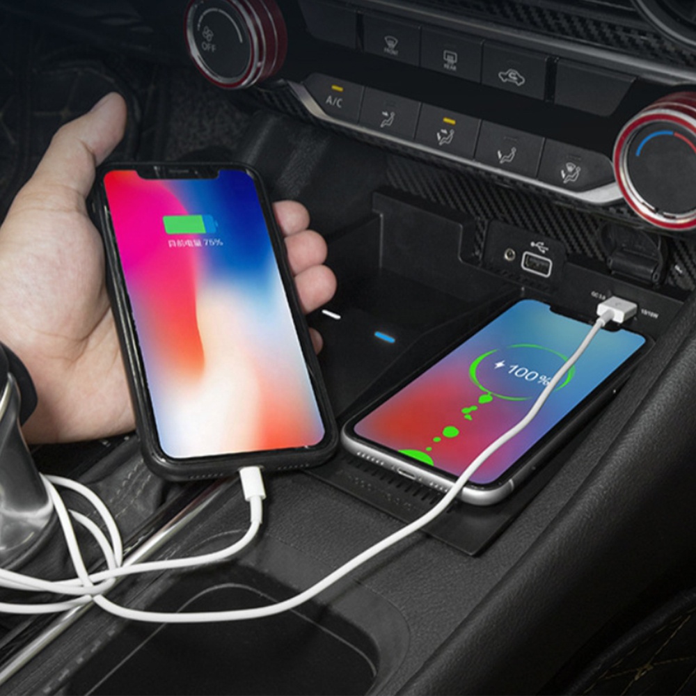 ที่วางโทรศัพท์ในรถยนต์พร้อมที่ - Wireless Car Charger Mount Fast Charging บทวิจารณ์และราคา