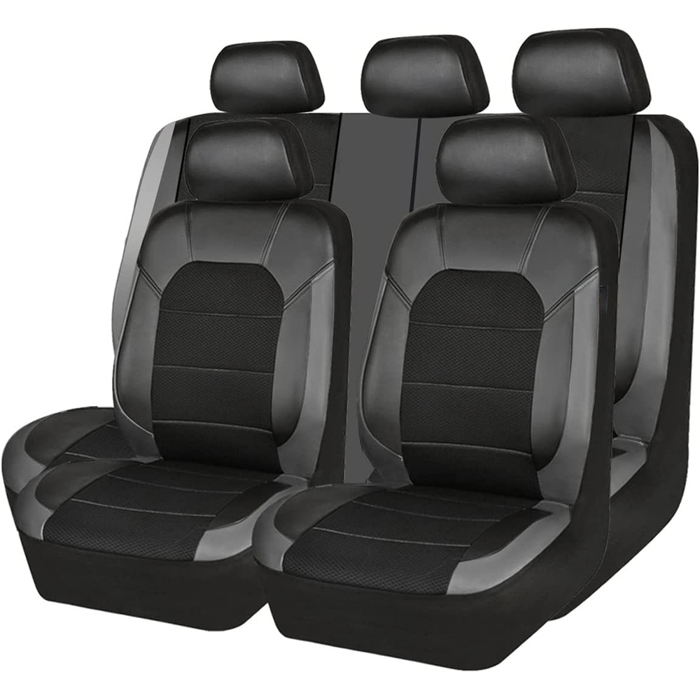 9 ชิ้น/เซ็ตผ้าคลุมเบาะรถยนต์รถ - Leather Car Seat Covers Full Set Universal บทวิจารณ์และราคา