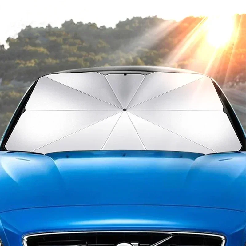 ร่มบังแดดพับได้สำหรับกระจกหน้า - Car Sunshade Windshield Umbrella Foldable บทวิจารณ์และราคา