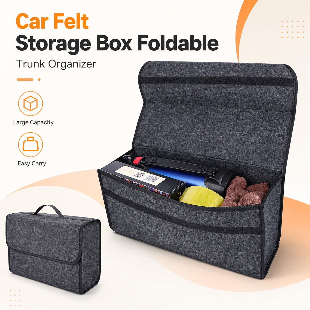 YONGRUN กล่องเก็บของในรถยนต์แบ - Car Trunk Organizer Foldable Storage Box บทวิจารณ์และราคา