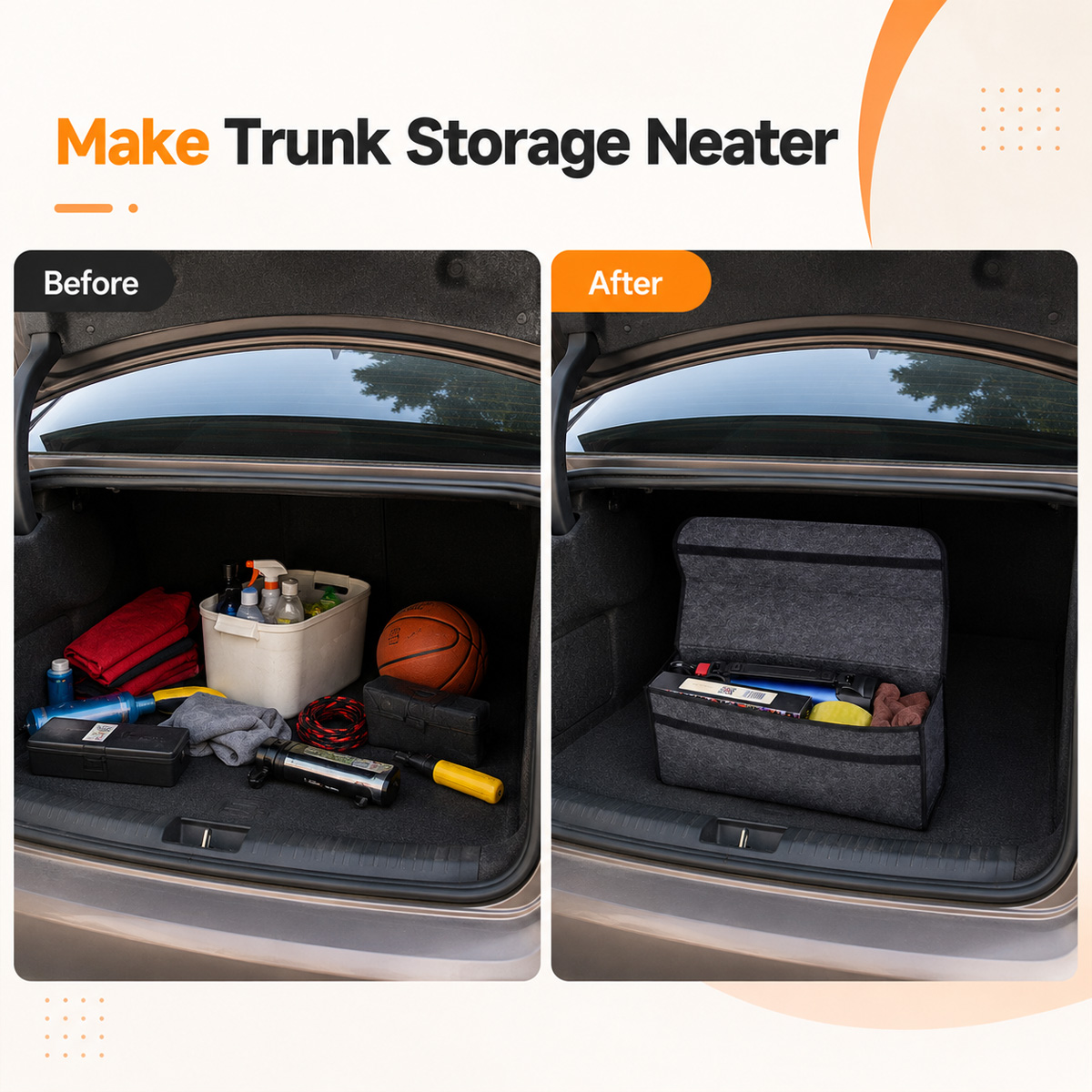YONGRUN กล่องเก็บของในรถยนต์แบ - Car Trunk Organizer Foldable Storage Box บทวิจารณ์และราคา