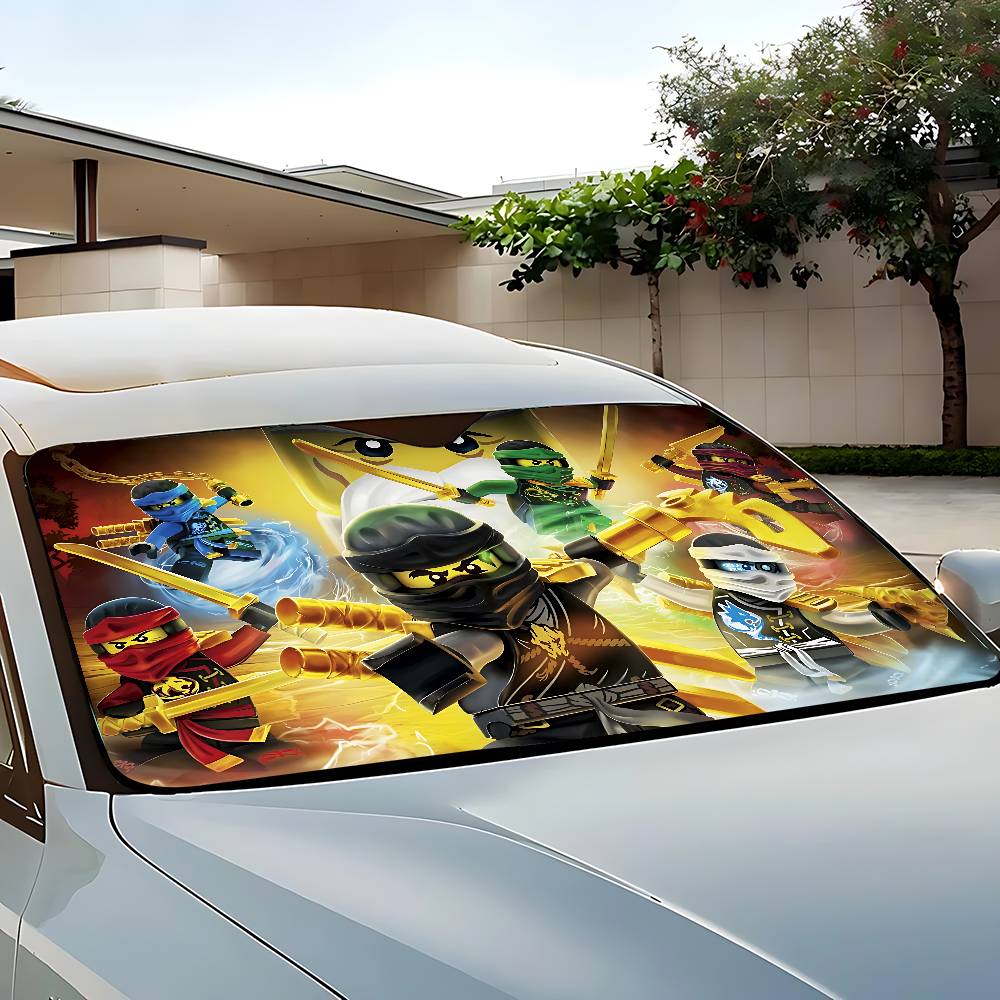 ม่านบังแดดหน้ารถลายการ์ตูนน่าร - Car Care บทวิจารณ์และราคา