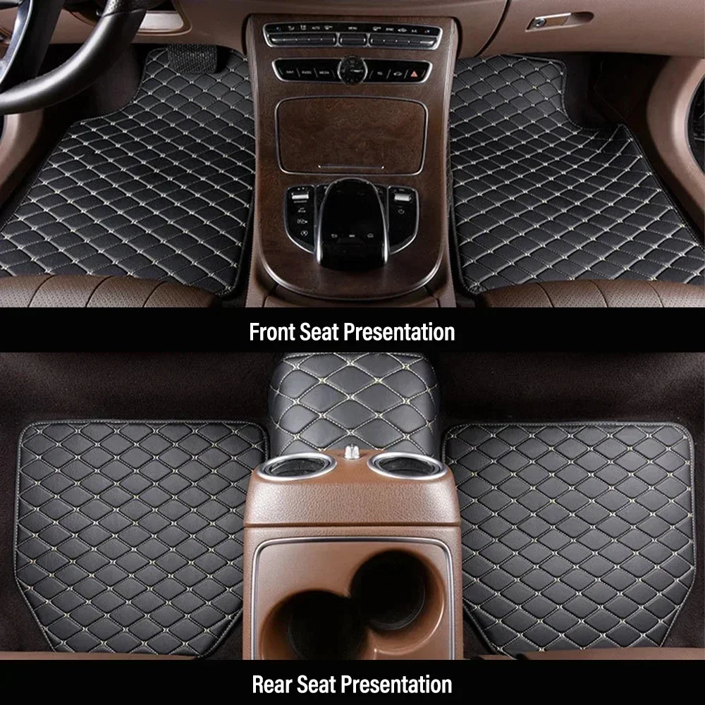 พรมปูพื้นรถยนต์ 4 ชิ้น วัสดุ P - Car Floor Mats Universal Waterproof Leather บทวิจารณ์และราคา