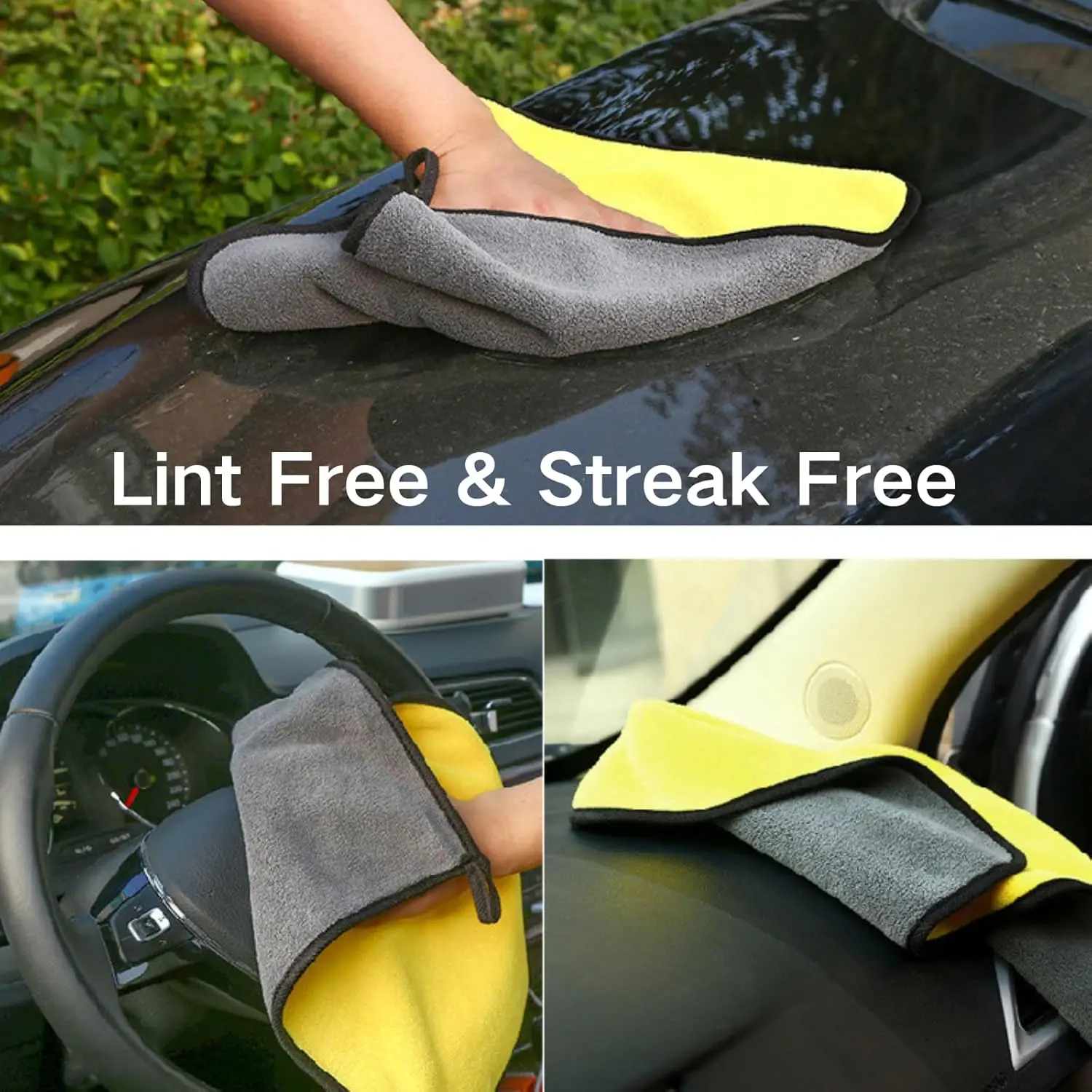 ผ้าเช็ดรถขายส่ง ผ้าไมโครไฟเบอร - Microfiber Car Drying Towel Super Absorbent บทวิจารณ์และราคา