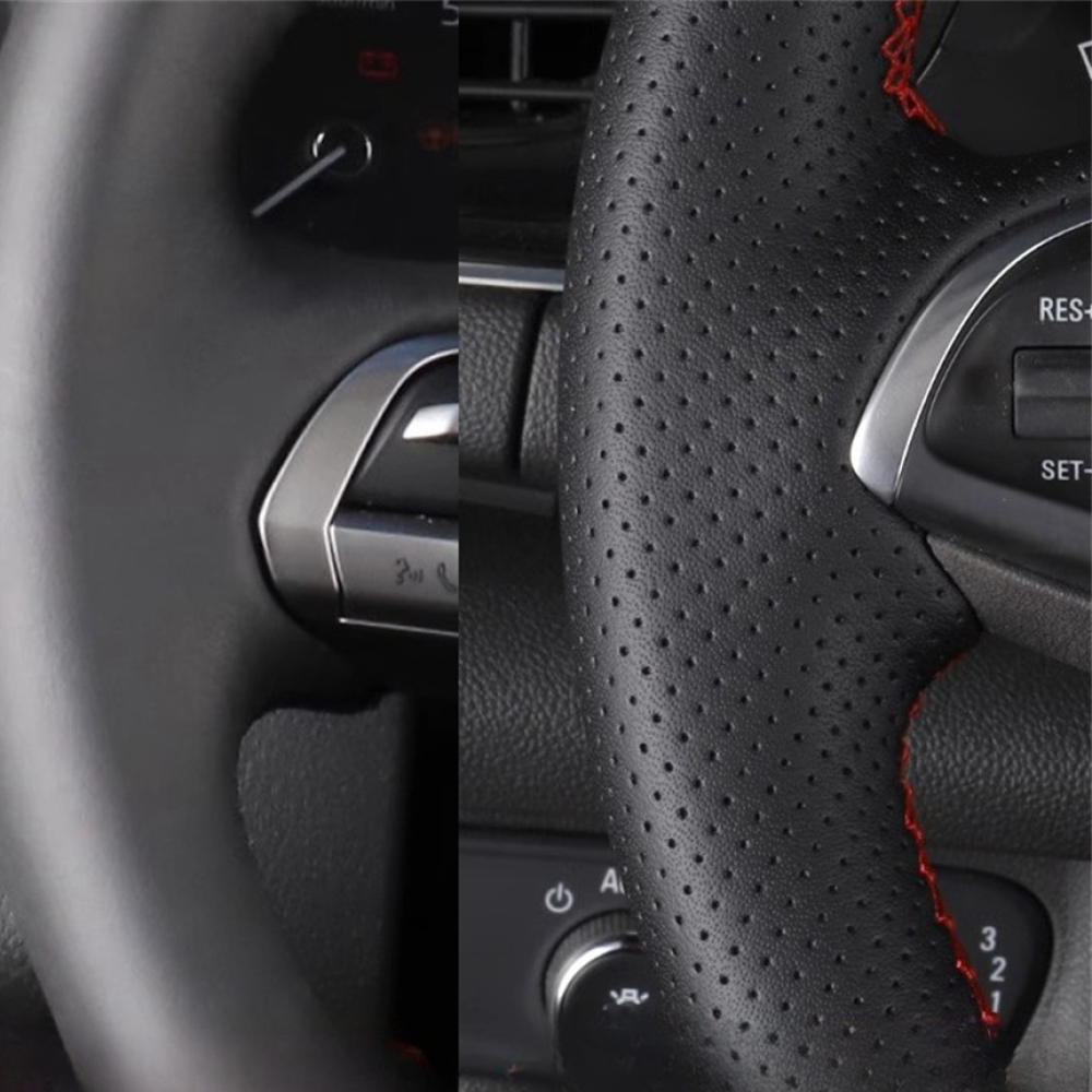อุปกรณ์ตกแต่งภายในรถยนต์หนังไม - Car Steering Wheel Cover Anti Slip Breathable บทวิจารณ์และราคา