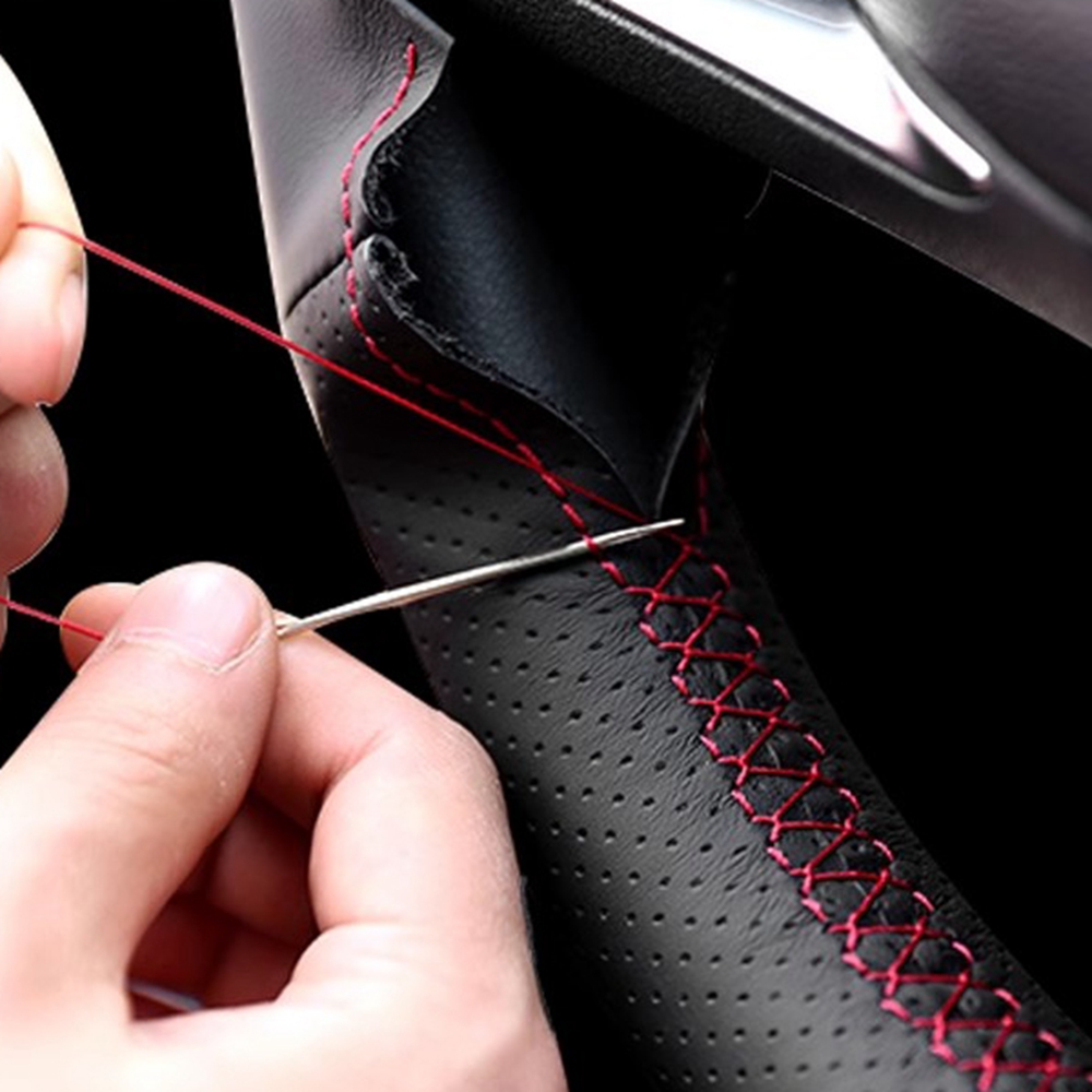 อุปกรณ์ตกแต่งภายในรถยนต์หนังไม - Car Steering Wheel Cover Anti Slip Breathable บทวิจารณ์และราคา