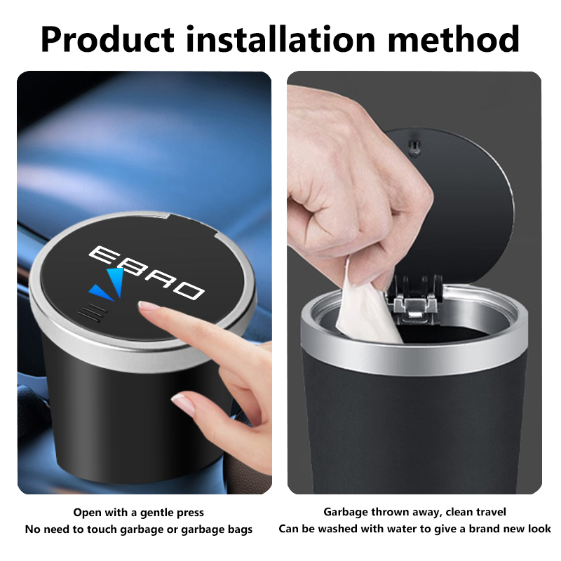 ถังขยะในรถยนต์ขนาดเล็ก กันน้ำ  - Waterproof Car Trash Can With Lid บทวิจารณ์และราคา