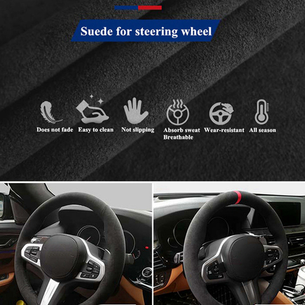 พวงมาลัยรถยนต์คลุมแบบถักเปียหน - Car Steering Wheel Cover Anti Slip Breathable บทวิจารณ์และราคา