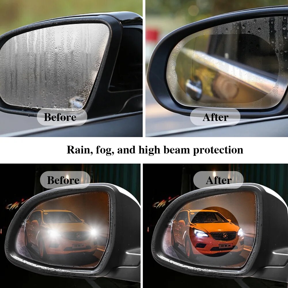 2 ชิ้น ฟิล์มกันฝ้า กันแสงสะท้อ - Anti Glare Car Rearview Mirror Film บทวิจารณ์และราคา