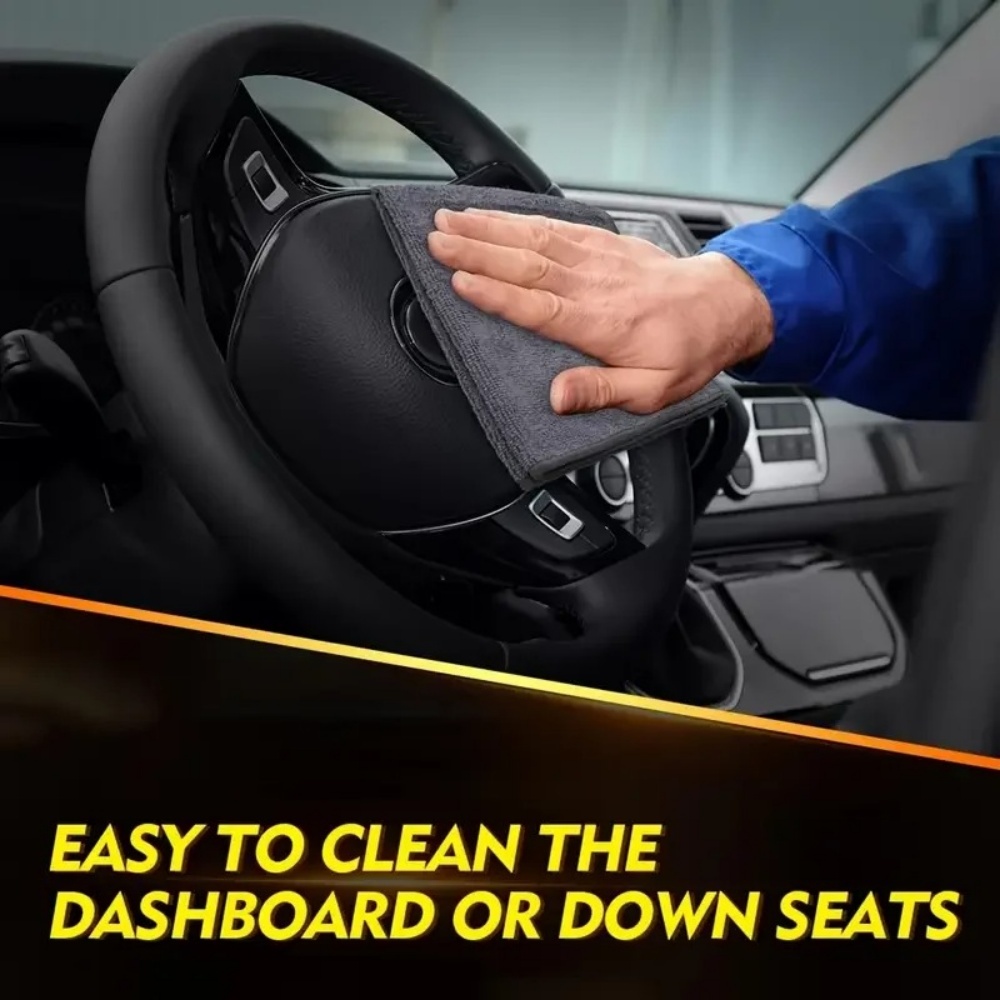 ผ้าไมโครไฟเบอร์สีดำ ผ้าเช็ดทำค - Microfiber Car Drying Towel Super Absorbent บทวิจารณ์และราคา