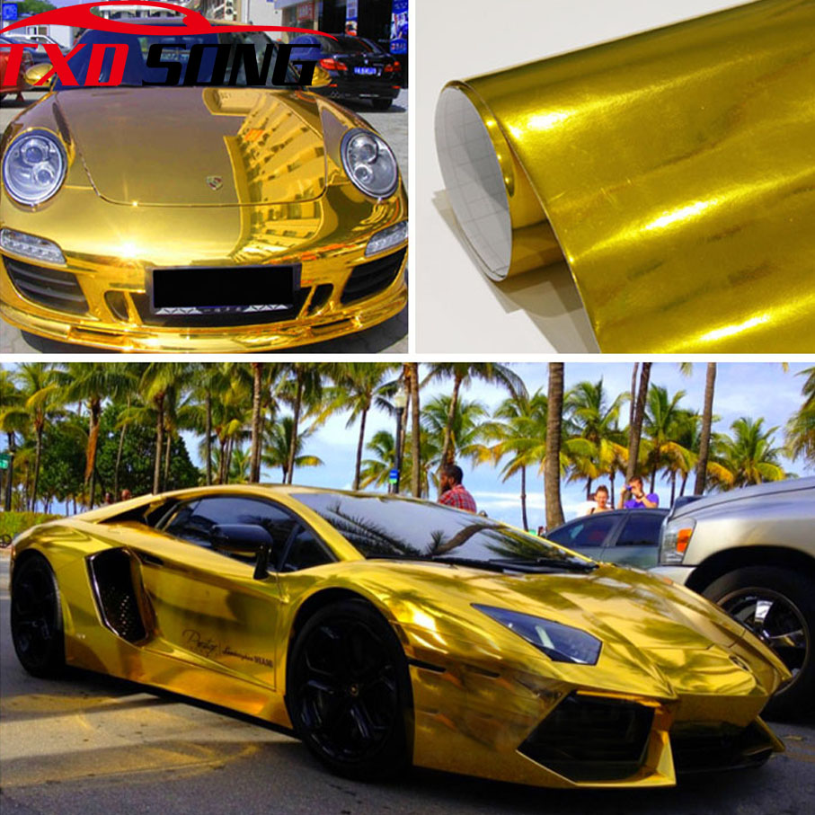 แผ่นฟิล์มไวนิลยืดหยุ่นสูงสีทอง - Anti Glare Car Rearview Mirror Film บทวิจารณ์และราคา
