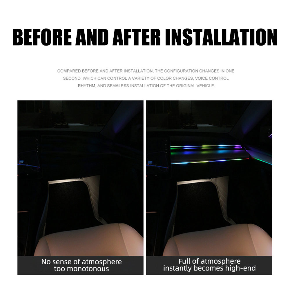 6/10 ใน 1 รถ LED Ambient ไฟ RG - Led Ambient Interior Car Lights App Control บทวิจารณ์และราคา