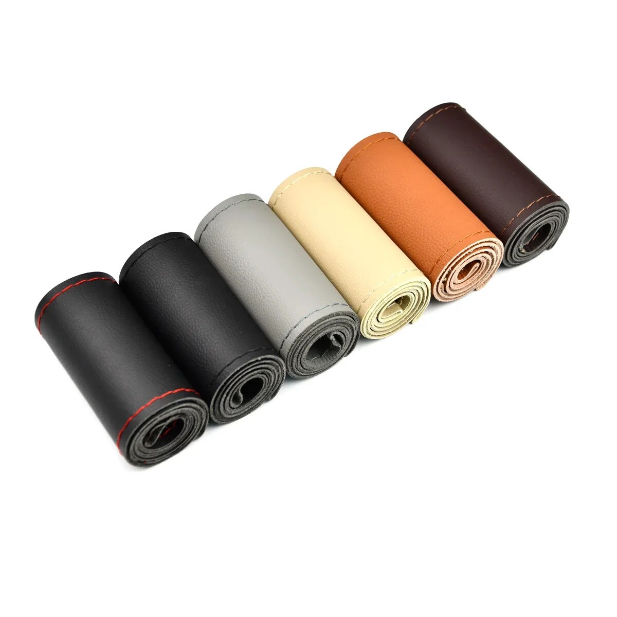 Universal รถหนังพวงมาลัย Stitc - Car Steering Wheel Cover Anti Slip Breathable บทวิจารณ์และราคา