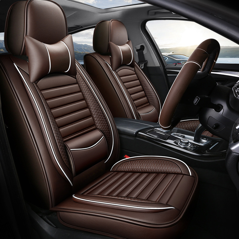 ชุดหรูหรารถยนต์สําหรับ Volkswa - Leather Car Seat Covers Full Set Universal บทวิจารณ์และราคา