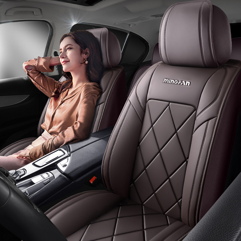 ชุดหุ้มเบาะรถยนต์หนังแท้แบบเต็ - Leather Car Seat Covers Full Set Universal บทวิจารณ์และราคา