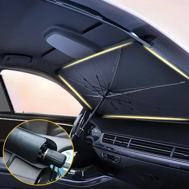ร่มบังแดดกระจกรถยนต์แบบพับได้  - Car Sunshade Windshield Umbrella Foldable บทวิจารณ์และราคา