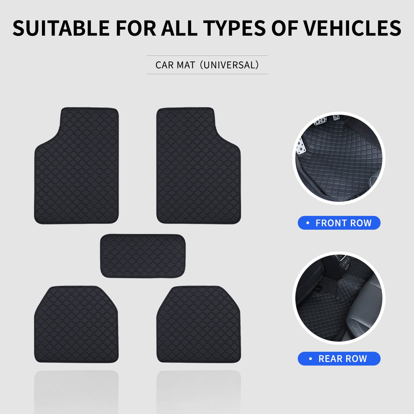 ชุดพรมปูพื้นรถยนต์ครบชุด ใช้ได - Car Floor Mats Universal Waterproof Leather บทวิจารณ์และราคา