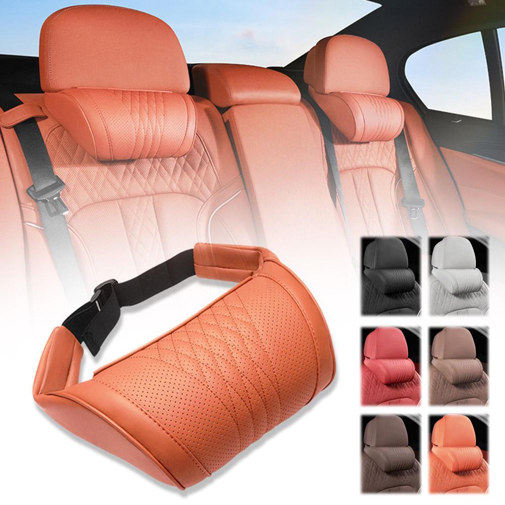 หมอนรองศีรษะในรถยนต์หนังแท้สุด - Memory Foam Car Neck Pillow Lumbar Support บทวิจารณ์และราคา