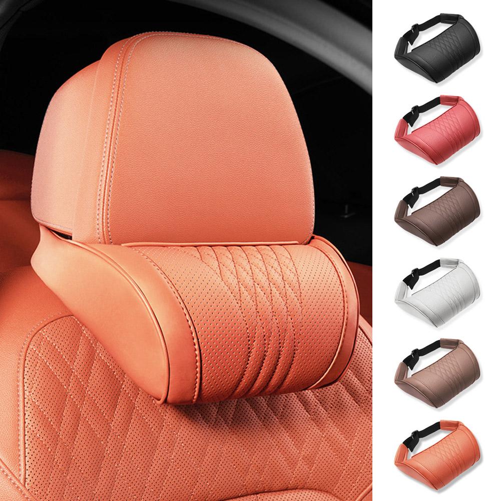 หมอนรองศีรษะในรถยนต์หนังแท้สุด - Memory Foam Car Neck Pillow Lumbar Support บทวิจารณ์และราคา