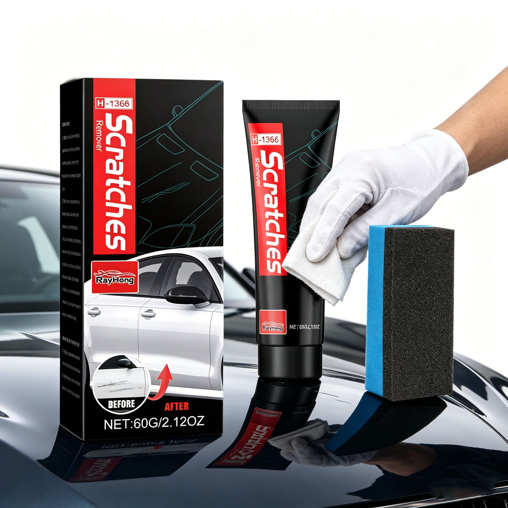 น้ำยาขัดลบรอยขีดข่วนรถยนต์ ซ่อ - Car Scratch Repair Polishing Wax Paste บทวิจารณ์และราคา