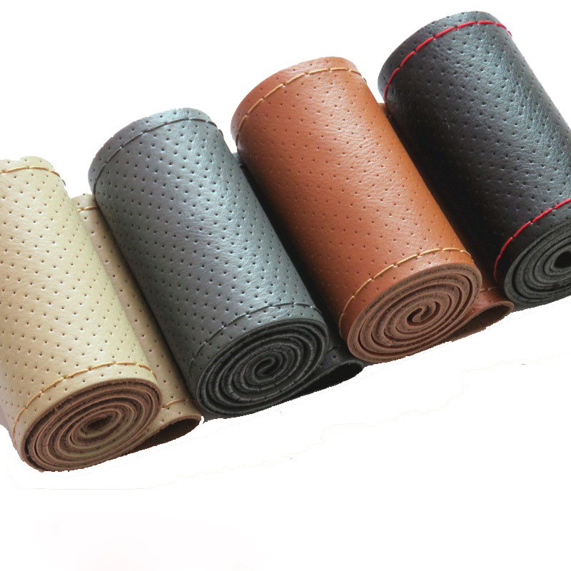 ใหม่ 36 38 40 ซม.ของแท้หนังพวง - Car Steering Wheel Cover Anti Slip Breathable บทวิจารณ์และราคา