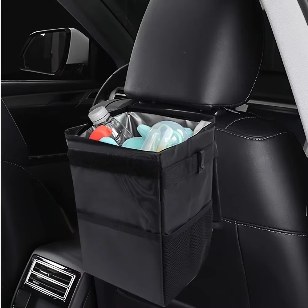 ถังขยะในรถยนต์แบบพับได้ มีฝาปิ - Waterproof Car Trash Can With Lid บทวิจารณ์และราคา