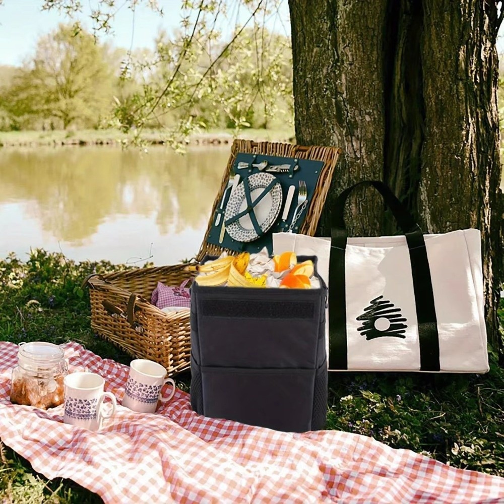 ถังขยะในรถยนต์แบบพับได้ มีฝาปิ - Waterproof Car Trash Can With Lid บทวิจารณ์และราคา