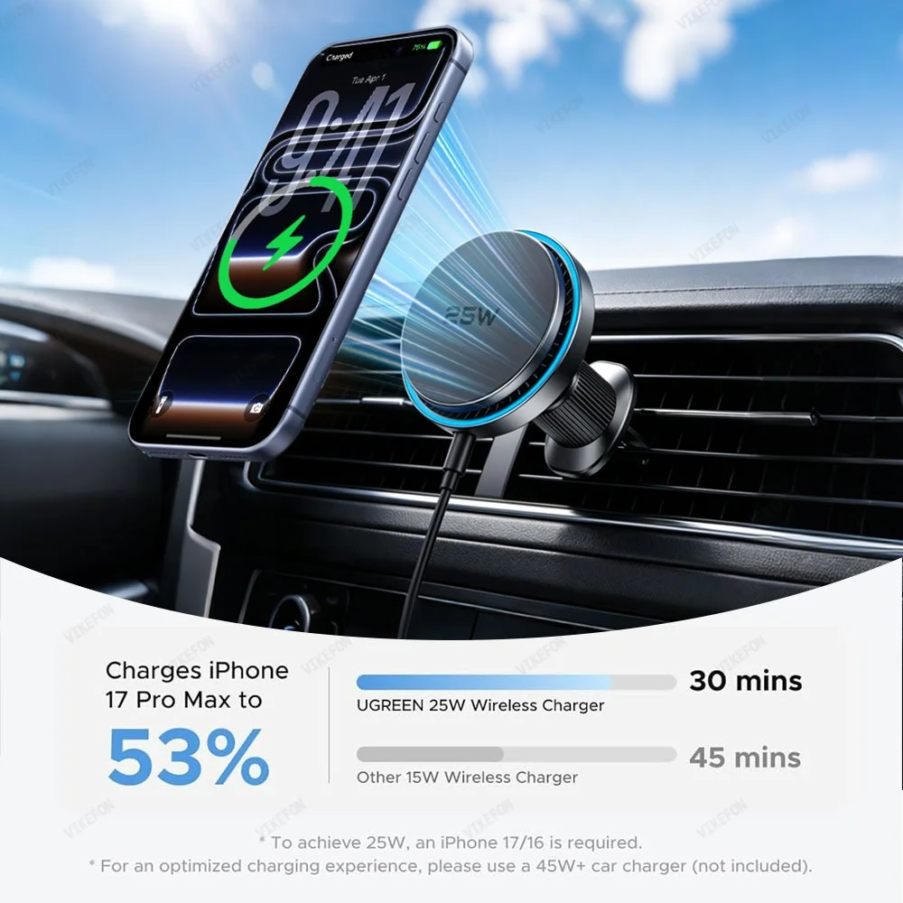 ที่ชาร์จไร้สายแม่เหล็ก Car QI2 - Magnetic Phone Holder For Car Vent บทวิจารณ์และราคา